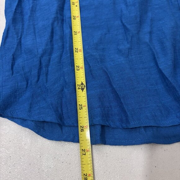 Counterparts Peasant Blouse Size Large Long Blue Bell Sleeve Boho Lightweight - Picture 13 of 13